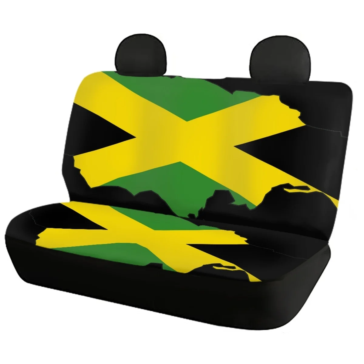 Universal Brazil Flag Design Car Seat Cover Full Set 4Pcs Front/Back Seat Protector for Men Durable Washable Auto Seat Covers