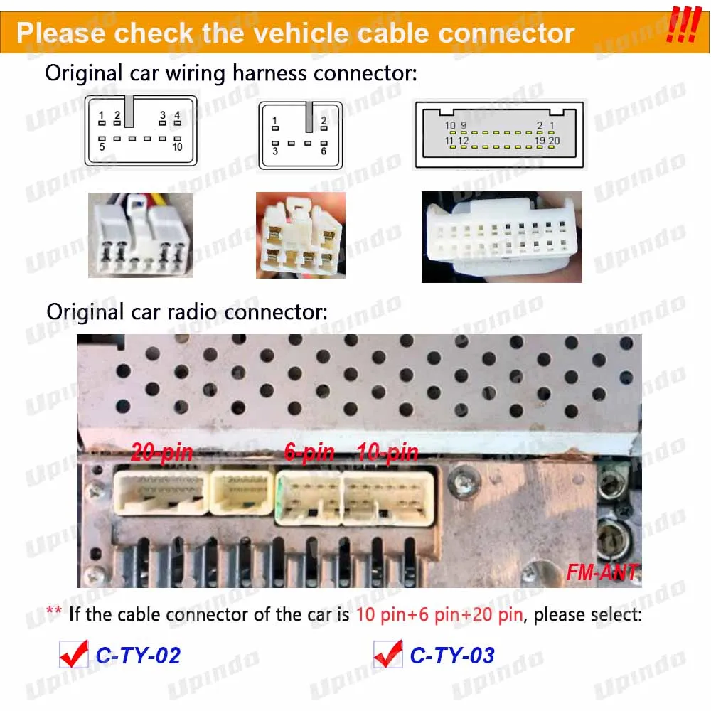 Car Radio Cable for TOYOTA Corolla Highilander VIOS YARIS 16pin Power Wiring Harness DVD GPS Android Multimedia Player Connector