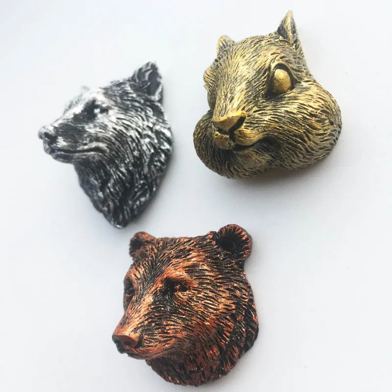 

Wild Animal 3D Fridge Magnets - Bear/Squirrel Head Refrigerator Magnets, Super Strong Magnets for Fridge, Home Decor Room