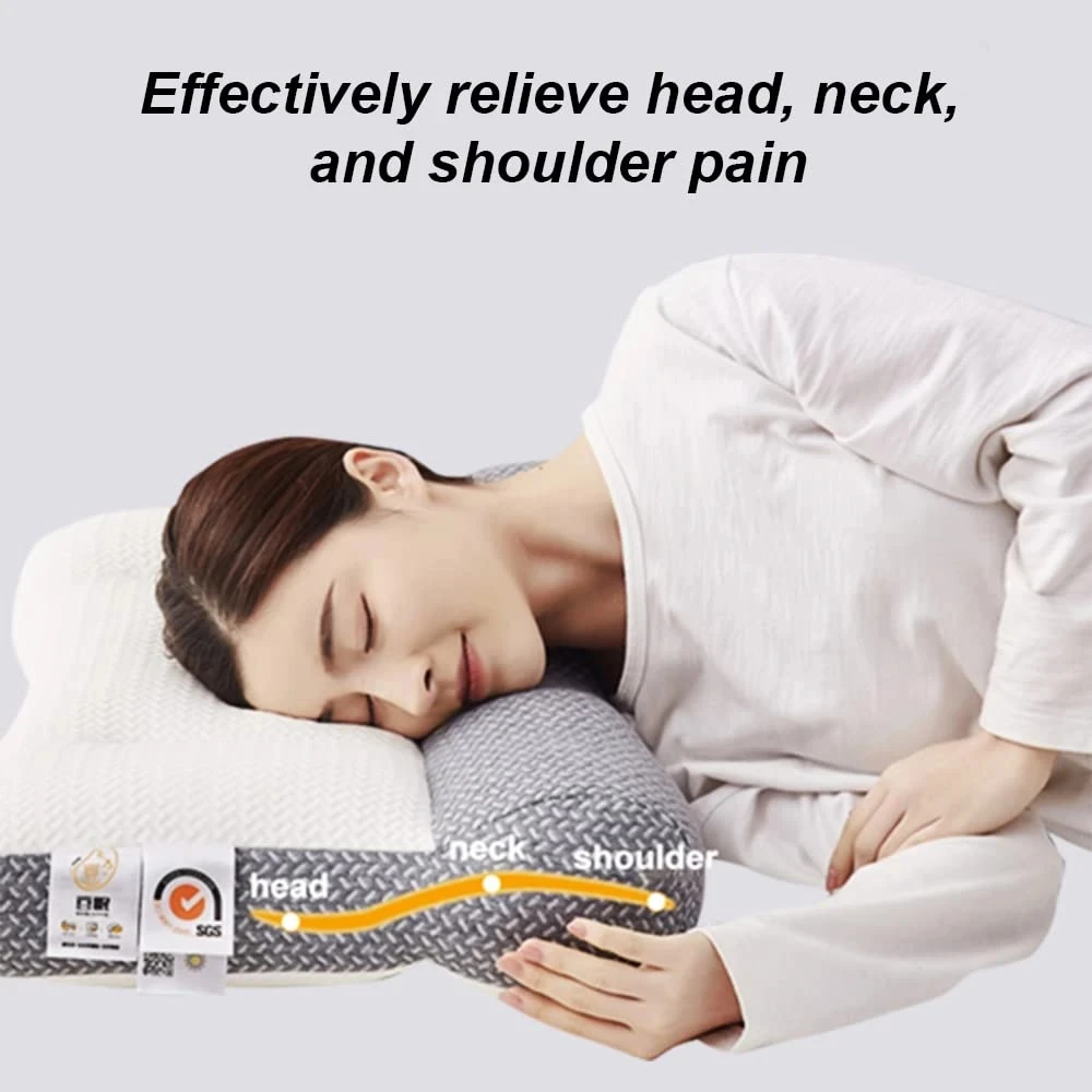 Super Ergonomic Pillow Ergonomic Neck Pillow Protect Neck Spine Orthopedic for All Help Sleeping Shoulder Pain Relief