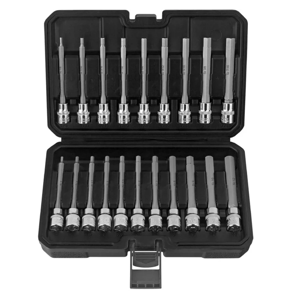 20 Piece Socket Wrench Set Vehicle Repair Tools Brand New Product Lengthened Design For DIY Repair 20Pc Wrench Set