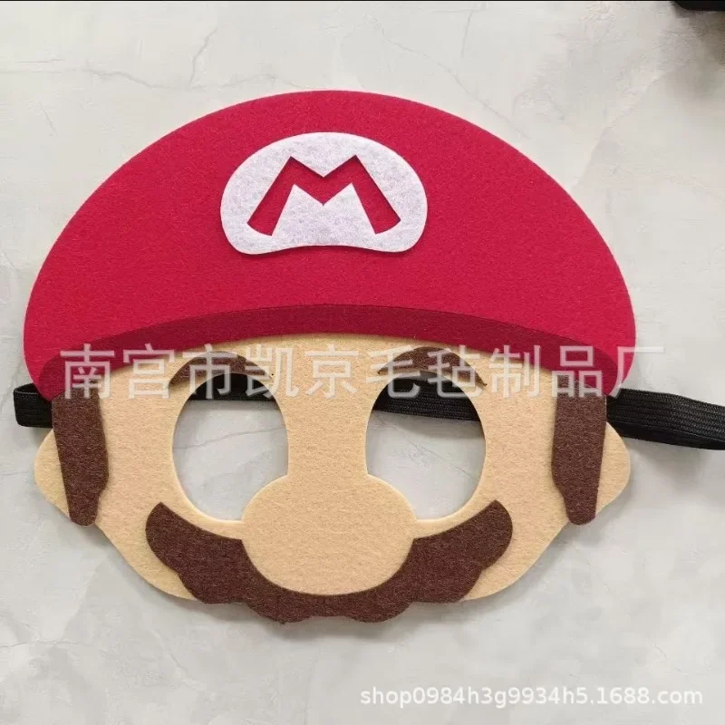 Super Mario Mask Felt Eye Patch Luigi Felt Blindfold Halloween Held At The School Show Eyes Patch Children Decoration Fine Gifts