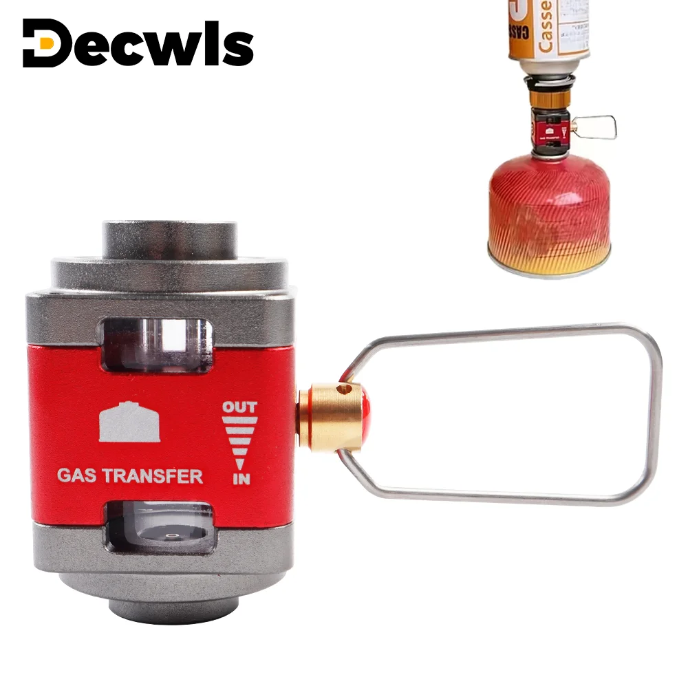 Outdoor Camping Visual Gas Tank Converter Gas Tank Residual Gas Collection Valve Mutual Charge Gas Tank Refill Valve Adapter