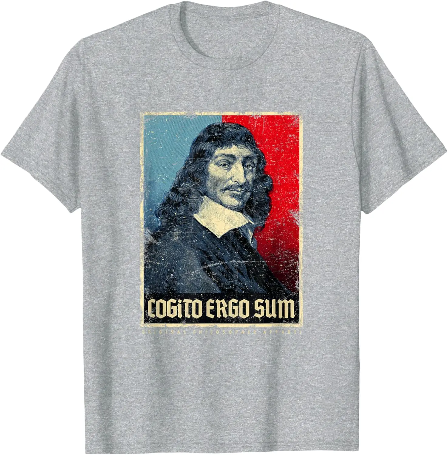 Cogito Ergo Sum René Descartes Principles Philosophy Vintage T-Shirt