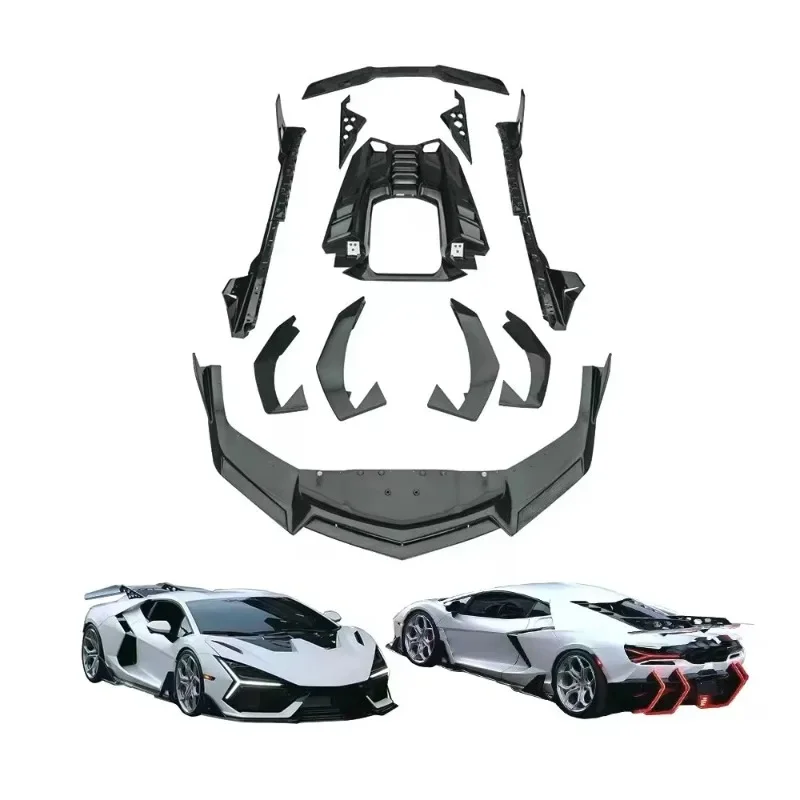 For Revuelto LB744 Duke Dry Carbon Fiber Body Kit - Aero Upgrade