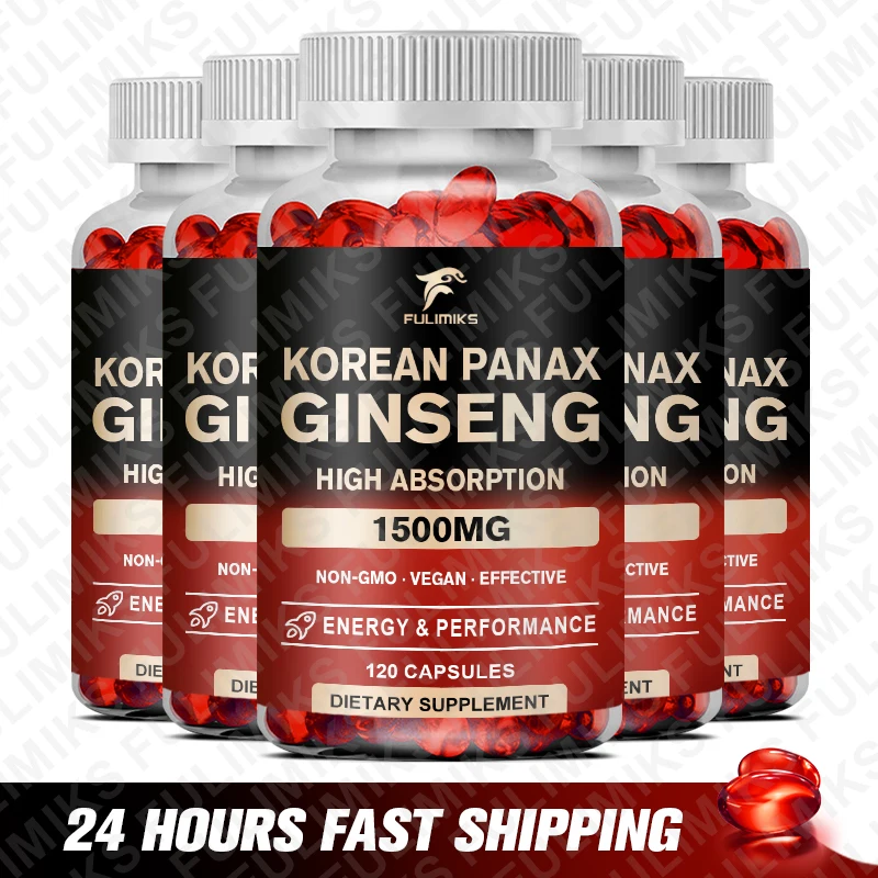 

Fulimiks Red Panax Ginseng Supplement - Enhances Energy, Mood, Stamina and Performance, Supports Mental Health & Improves Memory