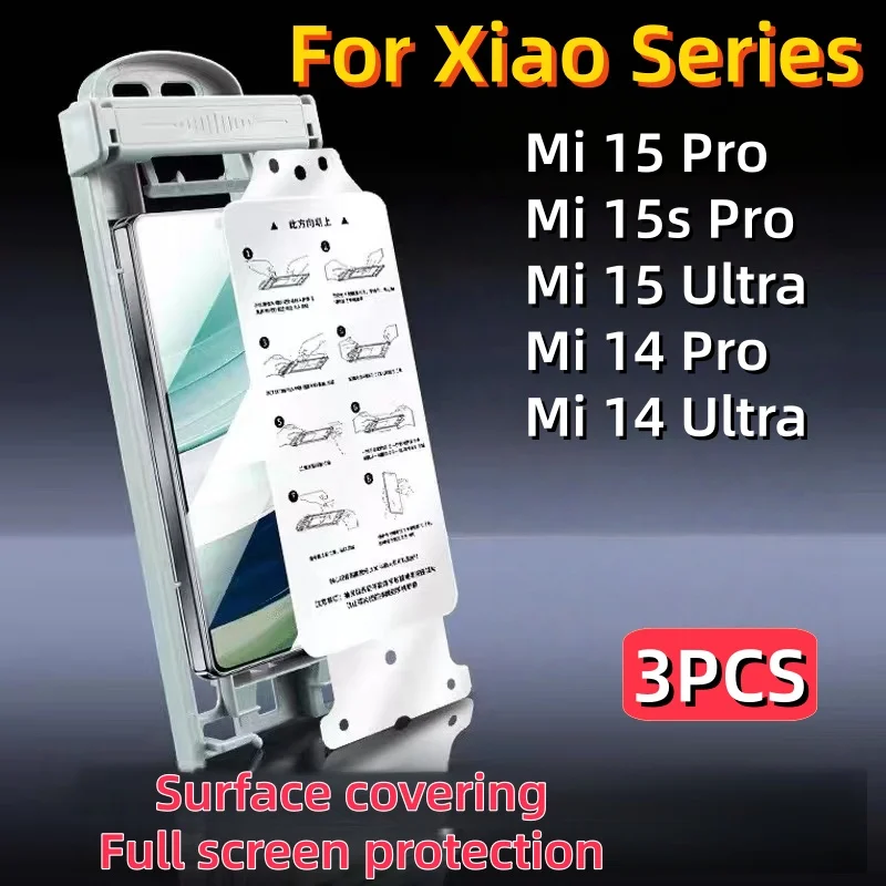 

3PcsFor XIAOMI 15Ultra 14Ultra 15S Pro 15 14 Pro Ultra Ceramic Film Screen Protector No Dust Easy Install Kit Not Tempered Glass