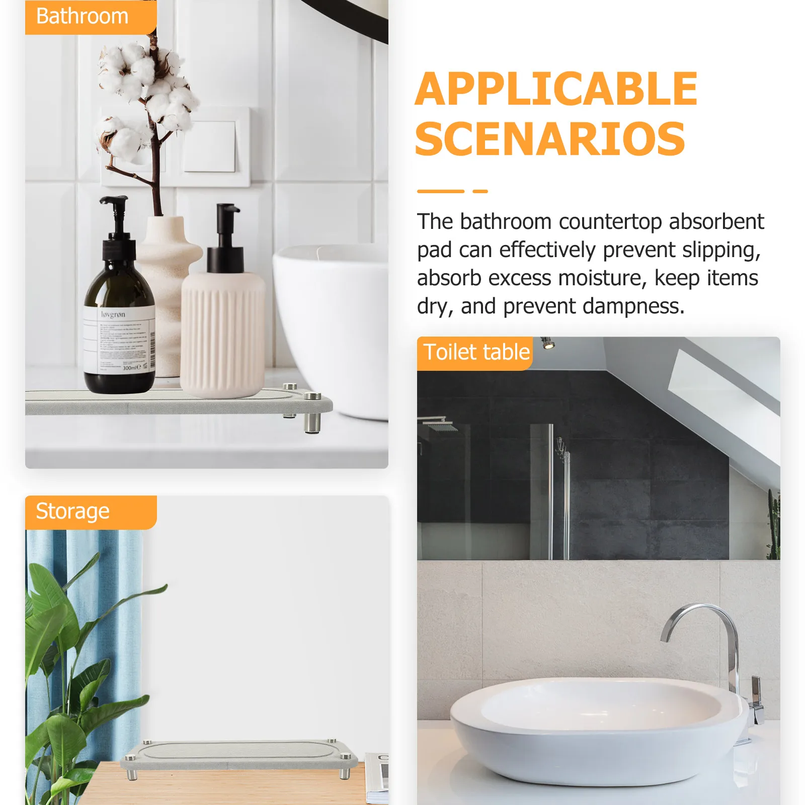 

Diatomite Drink Coaster Stand Natural Absorbent Pad Bathroom Kitchen Countertop Organizer Non-Slip Instant Dry Soap Holder