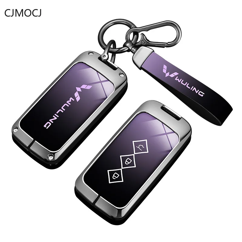

Premium Zinc Alloy Key Cover Case for WULING Hongguang/mini/Macaroon 3rd Gen/Jiemai/Binguo/NanoEV - Protective Key Fob Shell