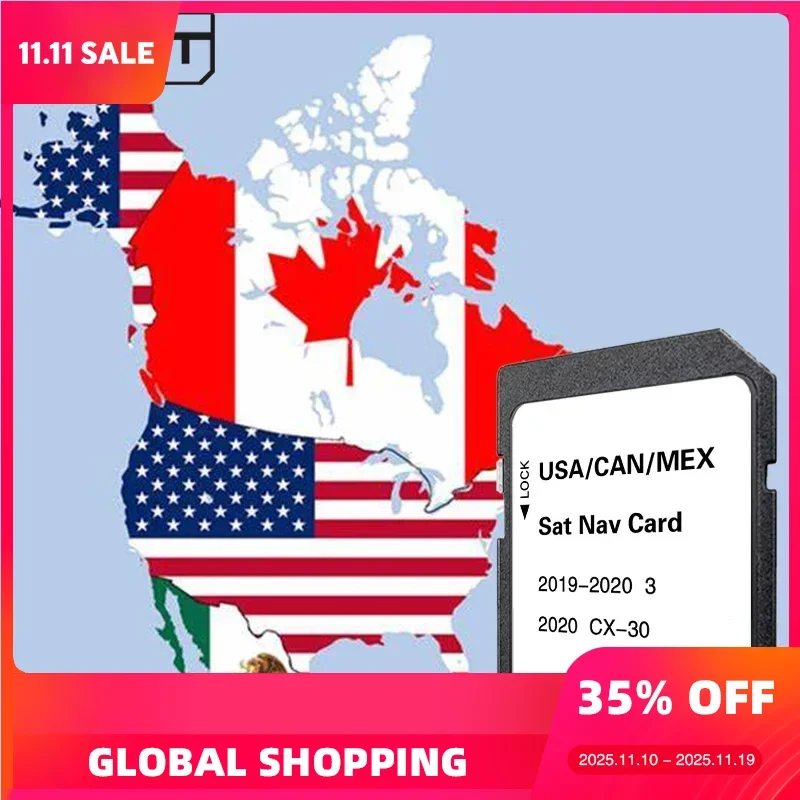 

SMIOST North America Maps SD Card for Mazda 3 CX30 2019-2020 Car Navigation Memory Card 8GB GPS Update Sat Nav Software 2022