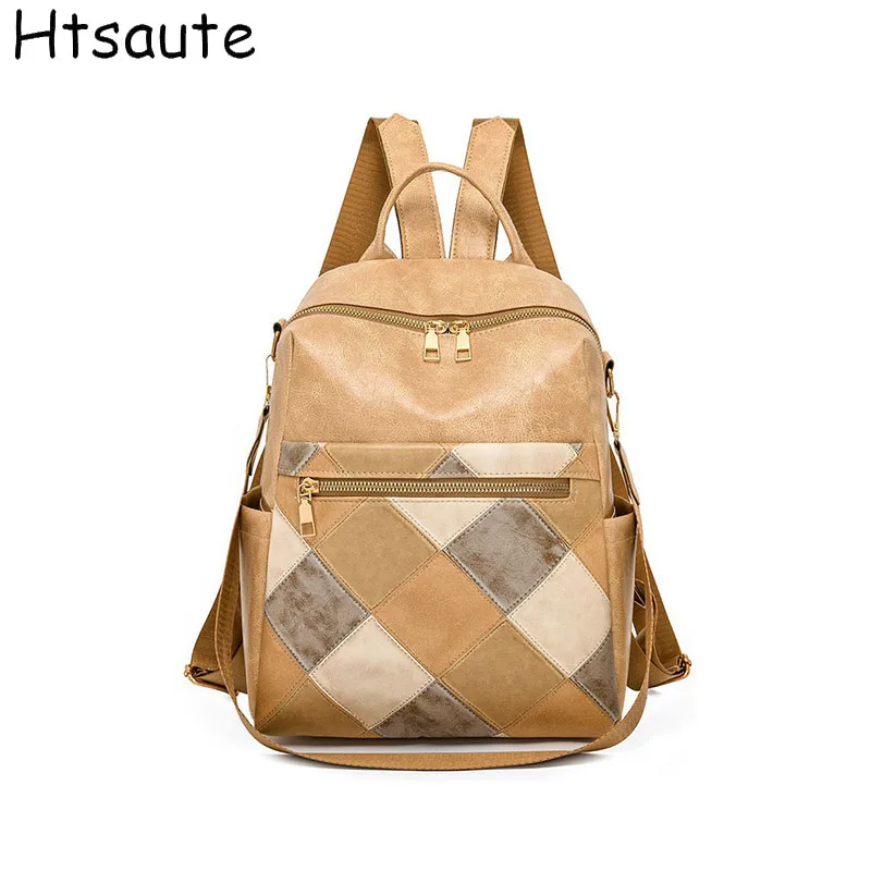 

Women PU Backpacks Travel Casual Waterproof Women's Shoulder Bags Female Large Capacity Oxford Rucksack Black Purse