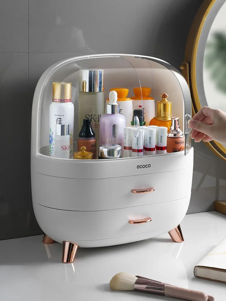 

Cosmetics Storage Box Desktop Lipstick Skin Care Brush Household Dustproof Drawer Dresser Storage Rack Jewelry Box
