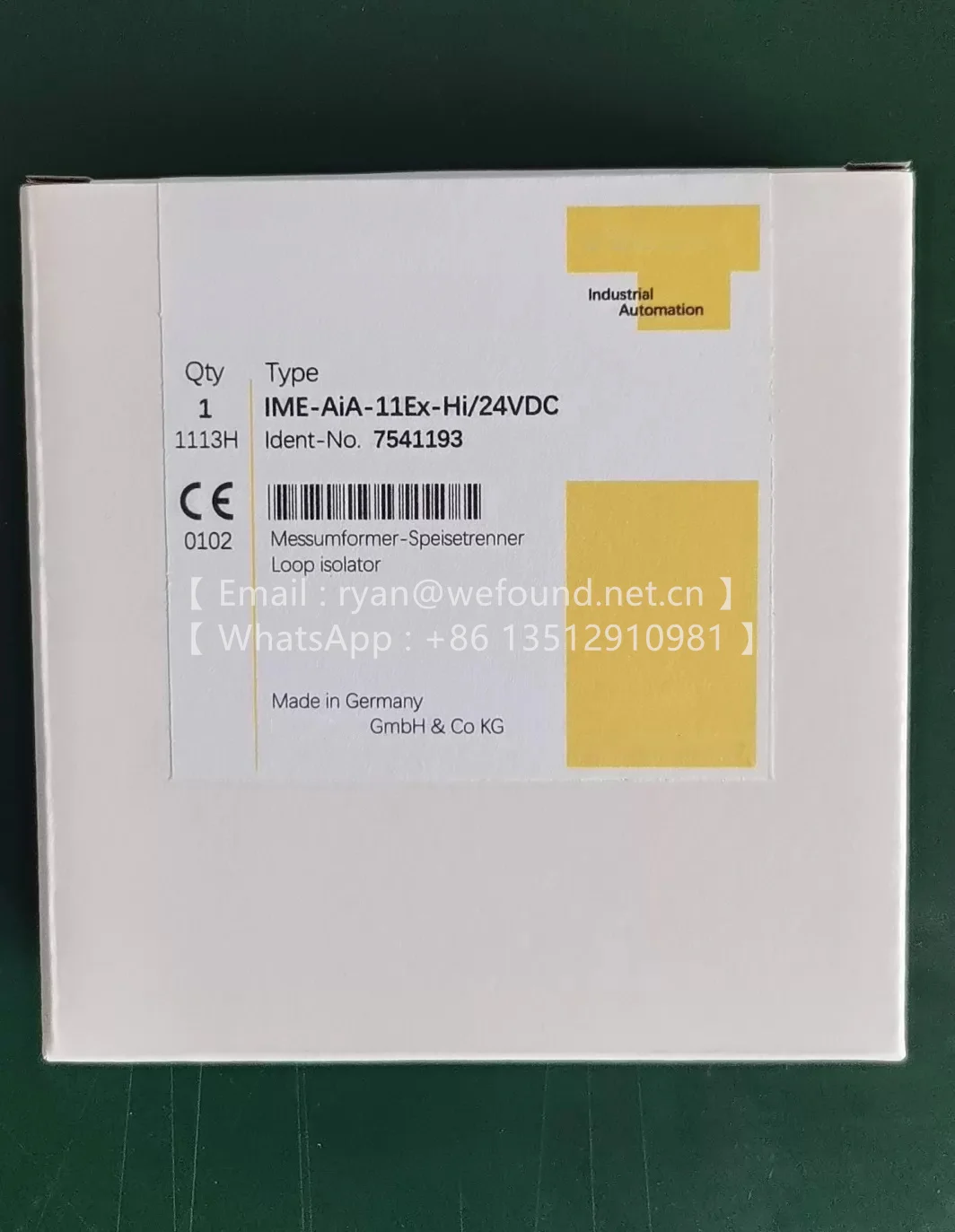 

IME-AiA-11Ex-Hi/24VDC 7541193 MS22-Ri 0508010 IMX12-DI01-2S-2R-0 24VDC 7580016 IMX12-DI01-2S-2T-0 24VDC 7580020