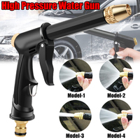High Pressure Water Gun Car Wash Gun 4 Models Hose Nozzle Sprinkler Watering Foam Thread Quick Connector Car Cleaning Tools