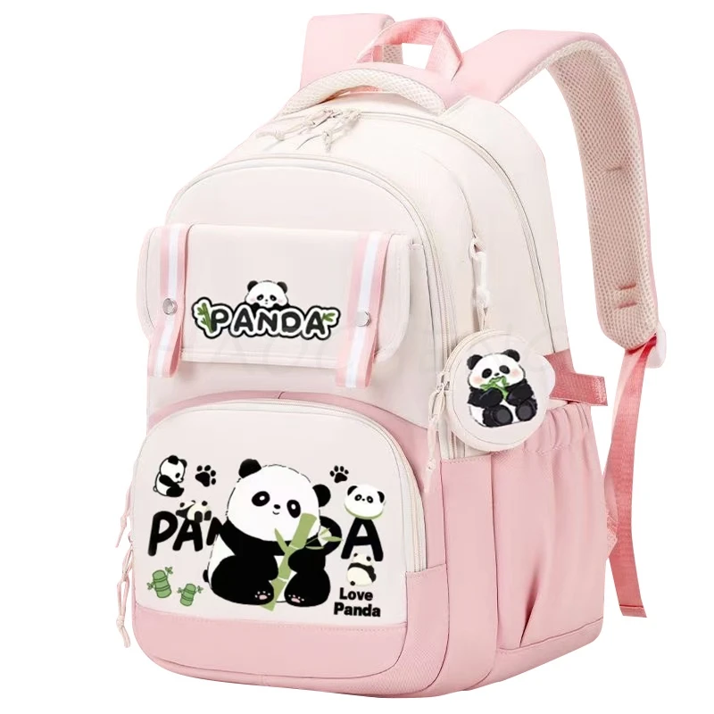 Newest Big Panda Flower Backpacks Women Backpack Female Travel Bag Backpacks Schoolbag for Teenage Girls Bookbag Mochila