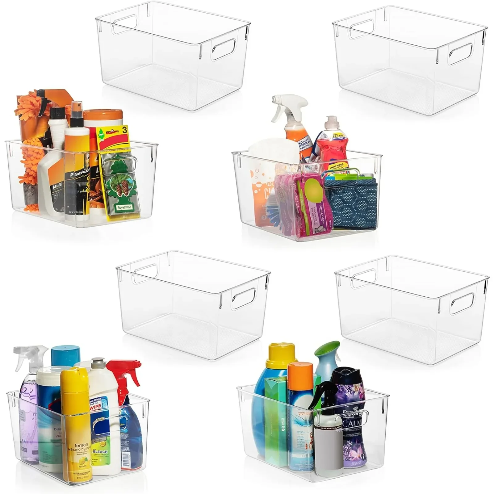 Plastic Storage Bins – Perfect Kitchen Organization or Pantry Storage – Fridge Organizer, Pantry Organization