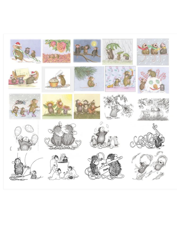 Mouse Clear Silicone Stamp/Seal for DIY scrapbooking/photo album Decorative clear stamp 51120