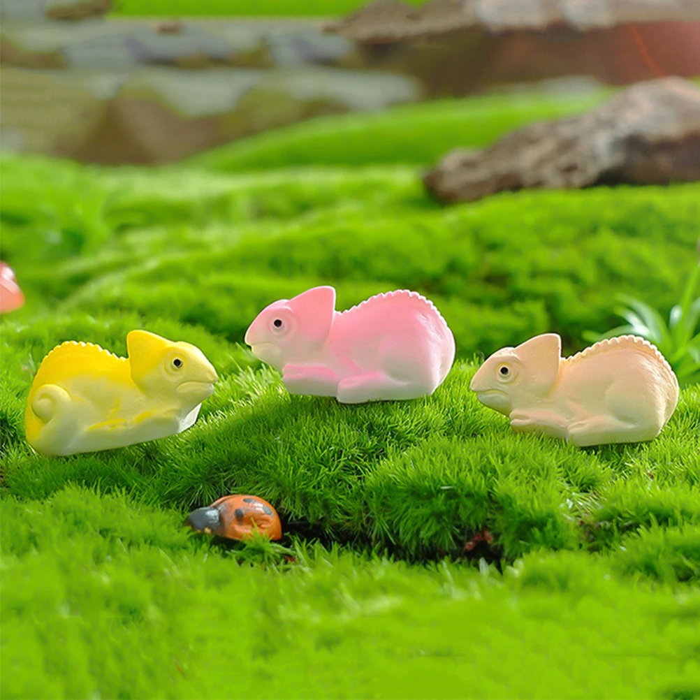 5 Stück simulierte Eidechsen-Dekorationen, Mini-Tierfiguren, Mikrolandschaftszubehör