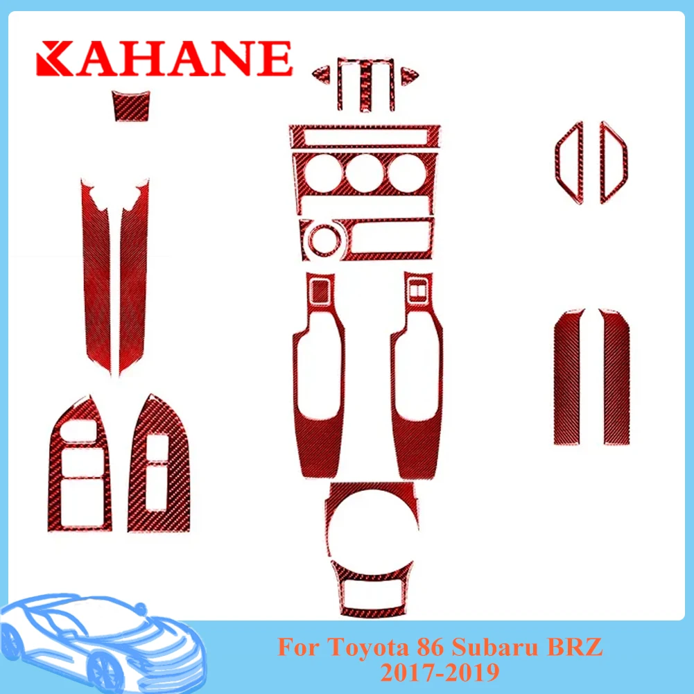 

Red Carbon Fiber Stickers For Toyota 86 Subaru BRZ 2017 2018 2019 Car Interior Various Parts Decorative Accessories