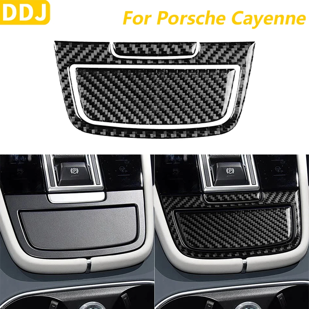 

Мягкая накладка из углеродного волокна для центральной консоли и отсека для хранения, для Porsche Cayenne 9Y0 9YA 9YB E3 2018-2023, аксессуары для интерьера