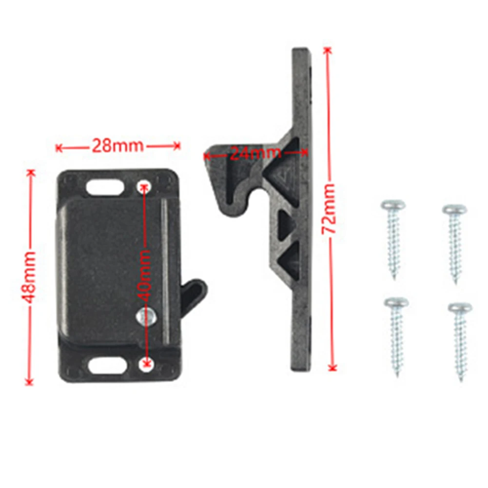 4 Sets Rv Cabinet Latch Drawer Grabber Catch Safety Proof Latch For RV Side-mounted Grab Latch Replacement Automobiles Parts