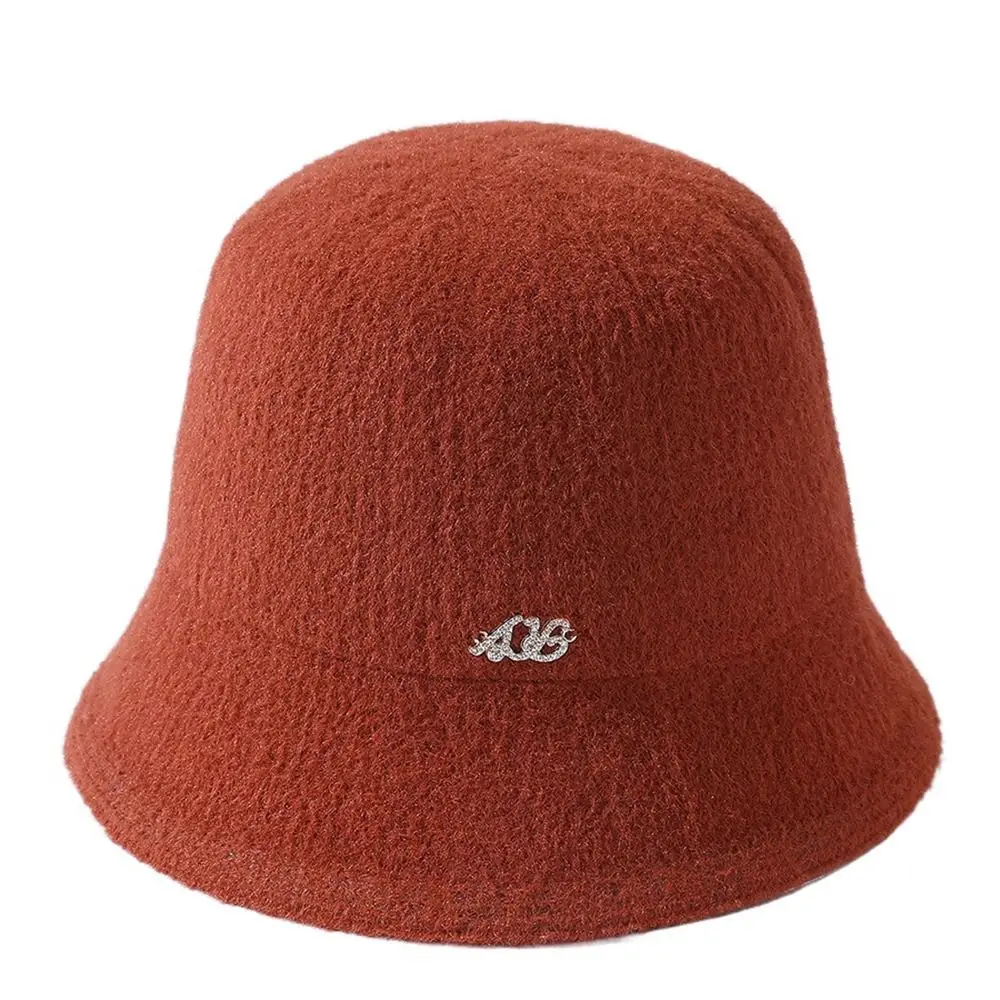 

Retro Autumn Gift Plush Ear Protector For Ladies Winter Korean Style Fisherman Hat Letter Bucket Cap Panama Hat Knitted Hat