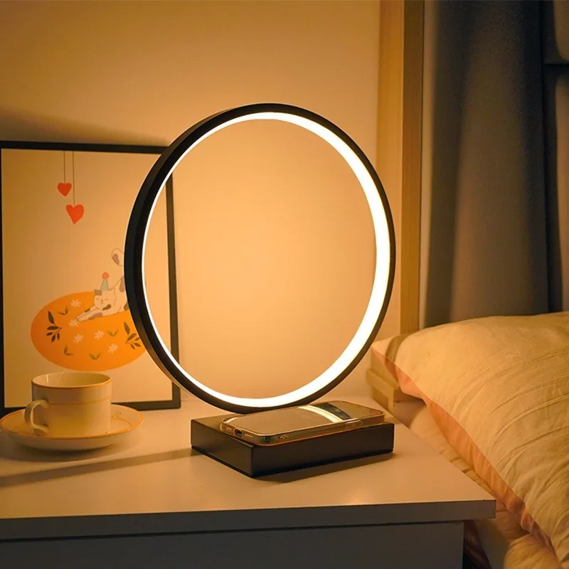 

Storage Ring Table Lamp High Sense Nordic Ins Night Light Dormitory Desk Bedroom Bedside Lamp Decoration Ambient Light Creative