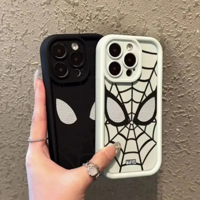 Trendy Cool Spider-Man Apply 15/14/13/12 Mobile Phone Shell New Pattern Simplicity Originality Anime Peripherals Mini Toys Gifts