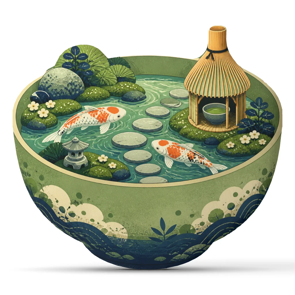 Koi Fish Bowl Shaped Pillow Japanese Tea Garden Plush Cushion Zen Pond Throw Pillow Stuffed Floor Cushion Home Decor Gift