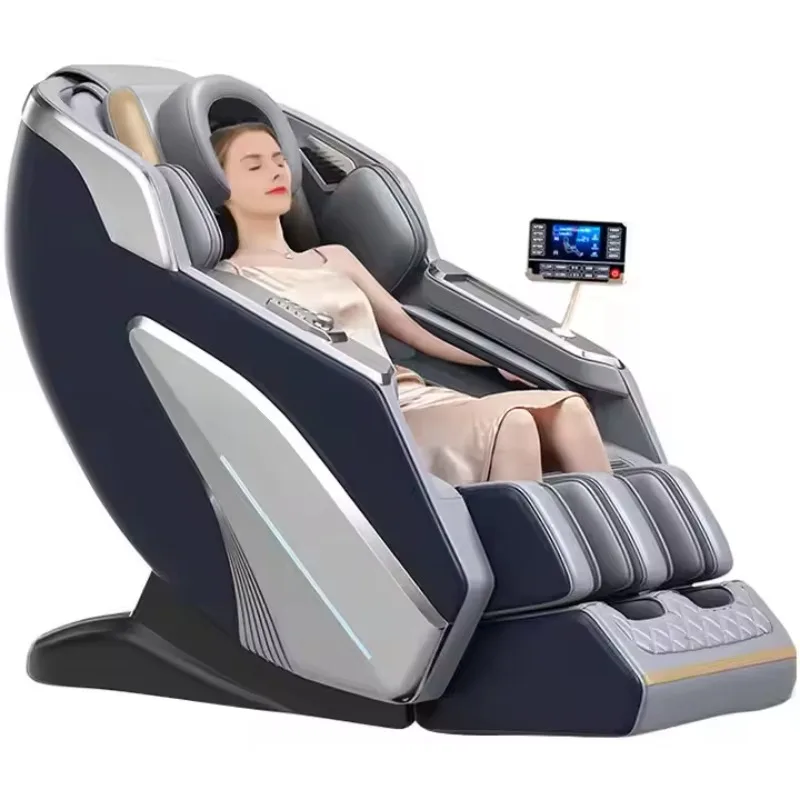 Modern Luxury Leather PU Leather Zero Gravity Portable Foldable Massage Chair 3D 4D SL Ergonomic Neck Body Massager
