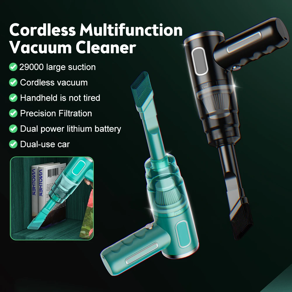 29000Pa Car Wireless Vacuum Cleaner 120W Blowable Cordless Home Appliance Vacuum Home & Car Dual Use Mini Vacuum Cleaner