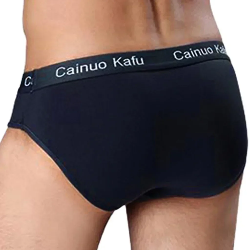 Roupa interior suave e respirável masculina, Cueca sem costuras, Cintura baixa, Cueca monocromática, Bolsa de protuberância, Calcinha, Presente, Calcinha masculina