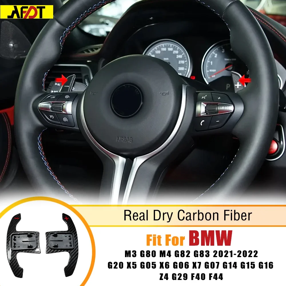 

AFDT для BMW M3 M4 M5 X3M X4M G20 G80 G82 G83 F90 F97 F98 Z4 G29 Углеродное волокно рулевого колеса, удлинительная накладка переключения передач