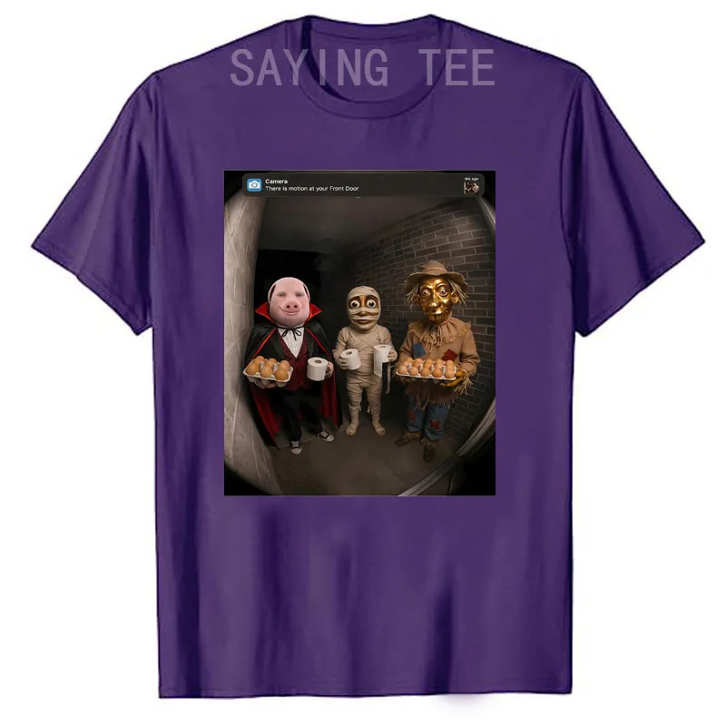 Tung Sahur Neegy Meme Doorbell John Pork Halloween-Kostüm Premium Weiches Baumwoll-T-Shirt Y2k Joke Brainrot Crew Persönlichkeitskleidung – Detail 23