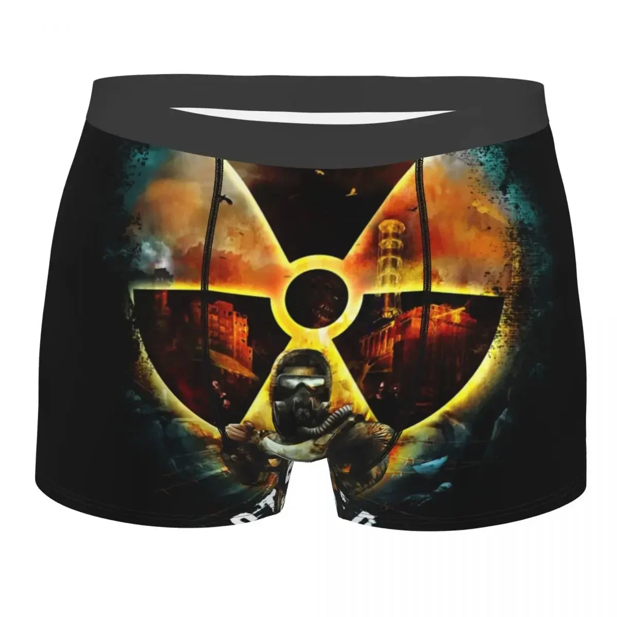 Men's Shadow Of Underwear Humor Boxer Shorts Panties Homme Mid Waist Underpants S-XXL