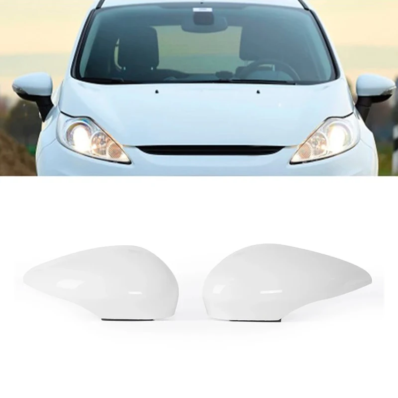 Rhyming Rearview Mirror Cover 6 Color Side Wing Trim Clip-on Decor Cap Car Refit Accessories Fit For Ford Fiesta MK7 2009-2017