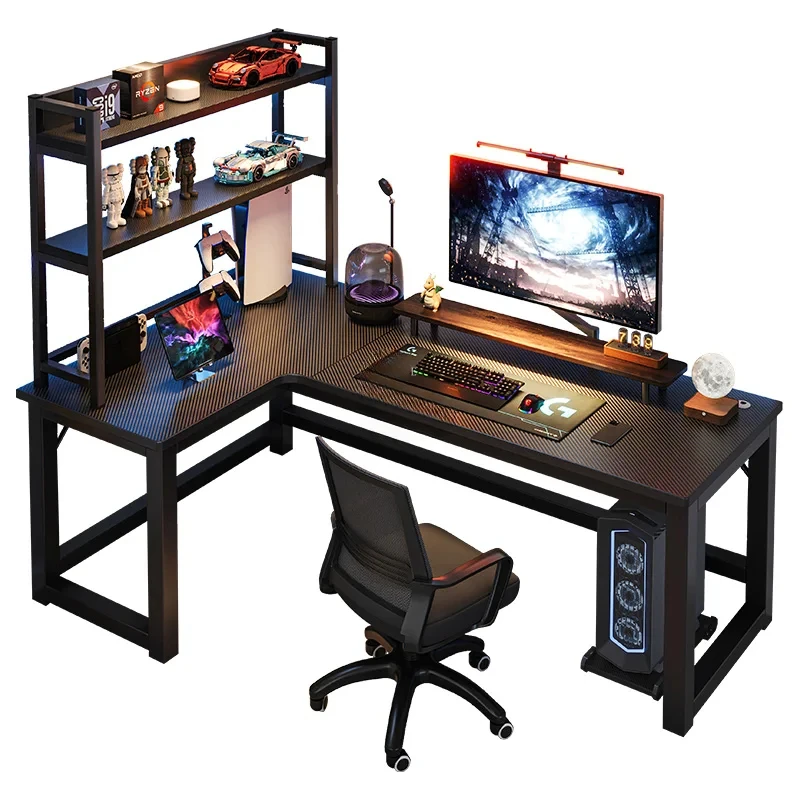 European Corner Computer Desks Double Table Creative Office Furniture Internet Cafe Gaming Desk Home Bedroom Wooden Study Table