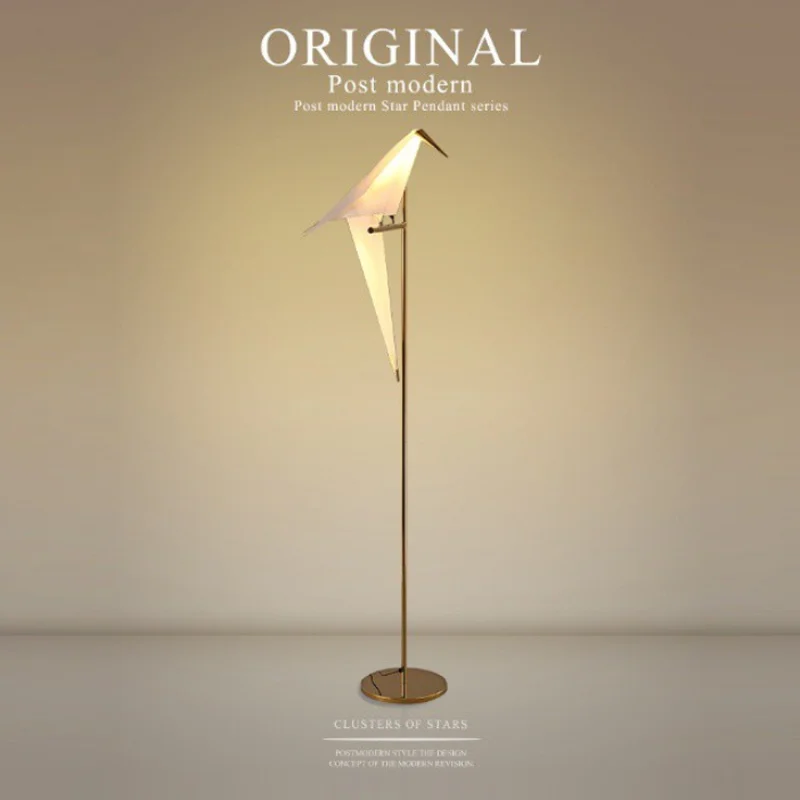 

Nordic Postmodern Simple Thousand Paper Cranes Bird Floor Lamp Living Room Study Bedroom LED Floor Lamp