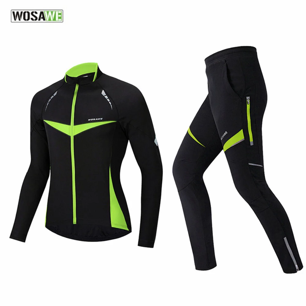 

Winter Reflective Cycling Uniform Fleece Warm Jersey Windproof Waterproof MTB Road Bike Outdoor Sport Clothing