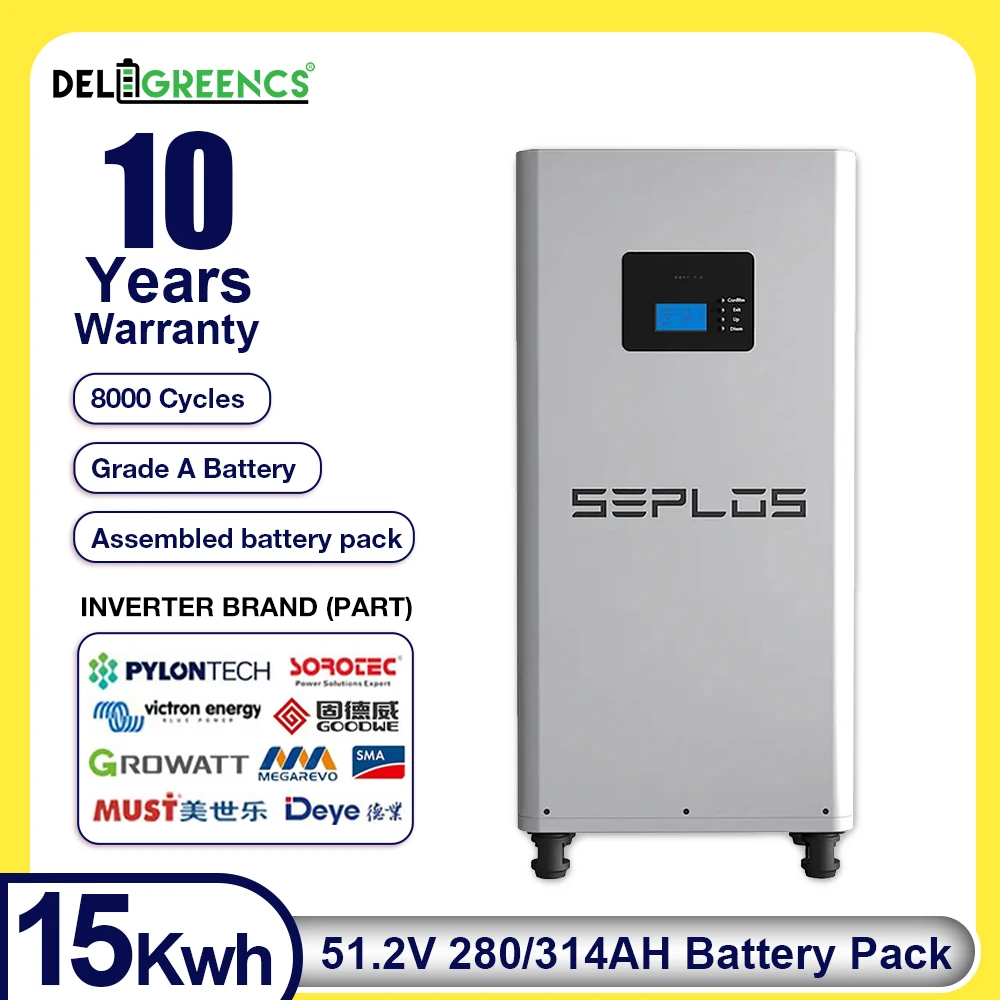 

Seplos3.0 Pre-assembled 15Kwh LiFePO4 Battery Pack Akku 51.2V Lithium MB31 EVE314 EVE320 16S 200A BMS Excluding Shipping Costs