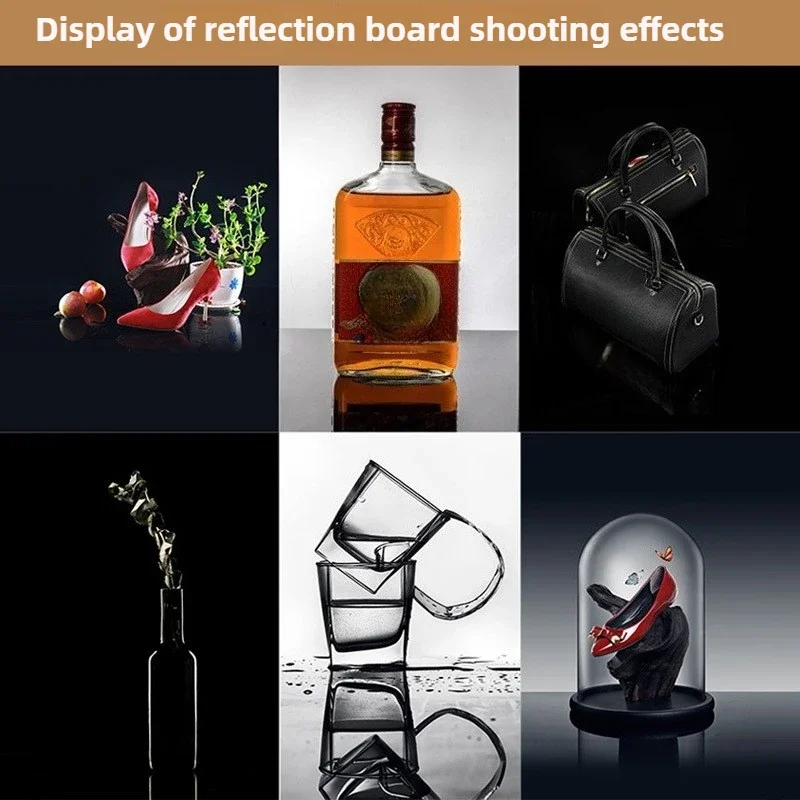 

30*30 см акриловая фоновая доска для фотостудии, черная отражающая доска для съемки, зеркало, закаленное стекло