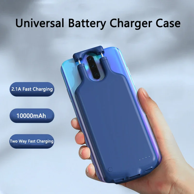 

10000mAh Power Bank Battery Charger Case for iPhone 15 14 13 Pro Max X Samsung S23 S24 Xiaomi Huawei External Spare Battery Pack