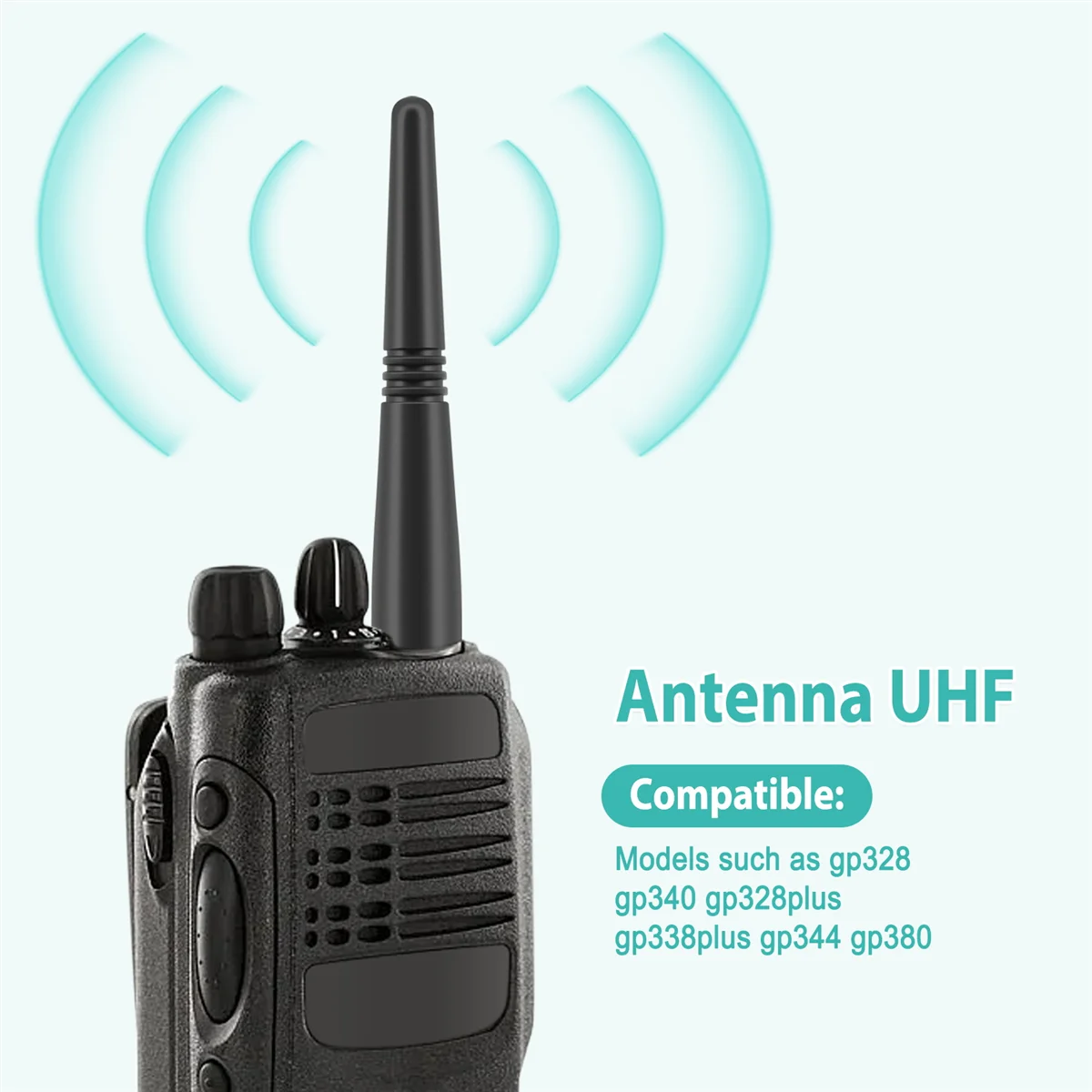 Antena curta PMAE4003 uhf de 9 cm de comprimento, faixa de 430-470 mhz para motorola gp328 gp340 gp328plus gp338plus gp344 gp380