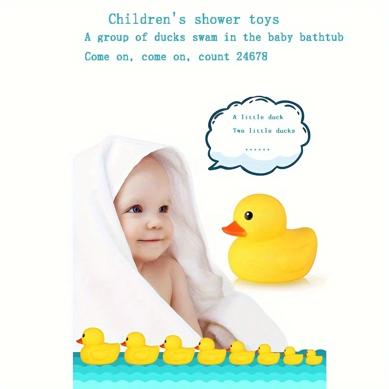 Bathroom Rubber Large Yellow Duck Bathing Playing Water Kawaii Squeeze Float Ducks Baby Bath Toys Cute Duck Baby Gift