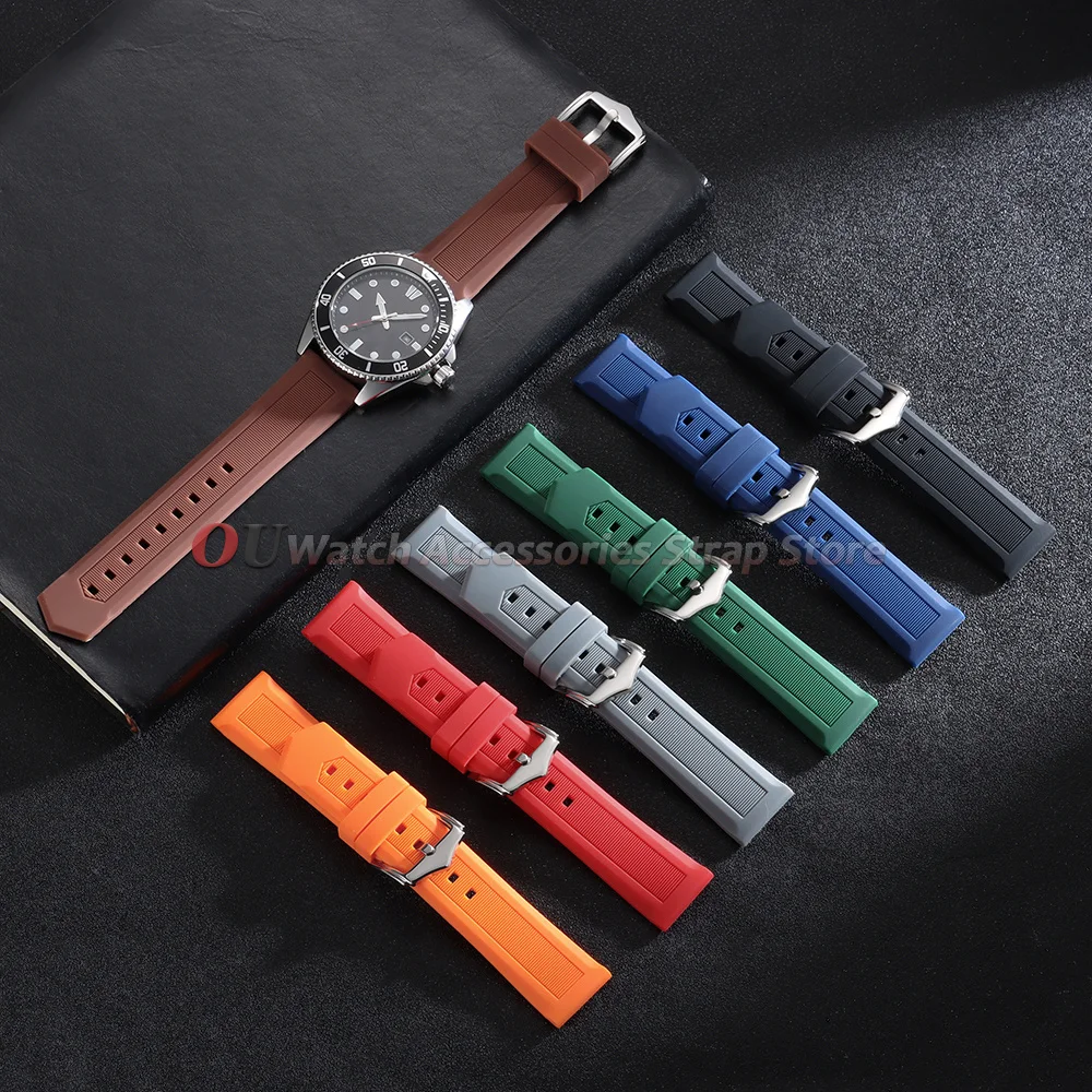 18mm 20mm 22mm 24mm 26mm Silicone Watch Band for Omega for Seiko Watch Strap Universal Men Women Waterproofing Rubber Wristband - view 6