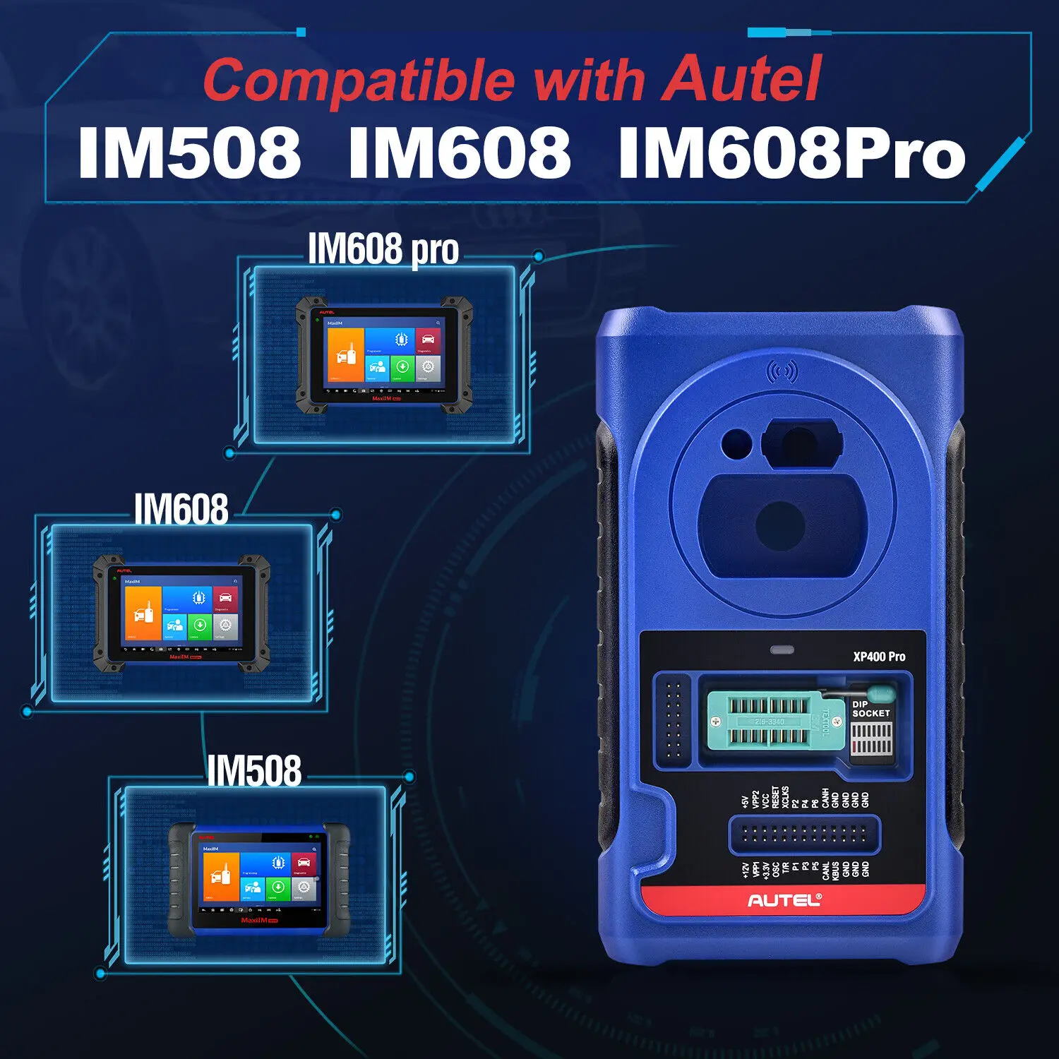 2024 Autel XP400PRO k-y IMMO Pr-gramming alat bekerja dengan IM508S/IM608 II pemindai