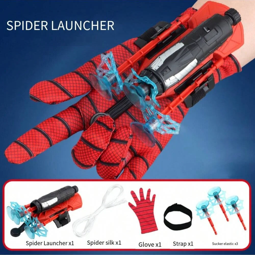 Spider Web Launch Gloves - Red and Blue Hero Toys, Suitable for Children and Adults, Fun Interactive Party Games, ABS Material image 3
