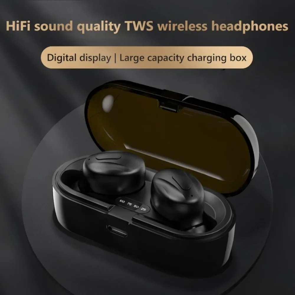 Shoumi-auriculares inalámbricos V5.0 compatibles con Bluetooth, cascos TWS para TV, resistentes al agua, con micrófono y adaptador USB