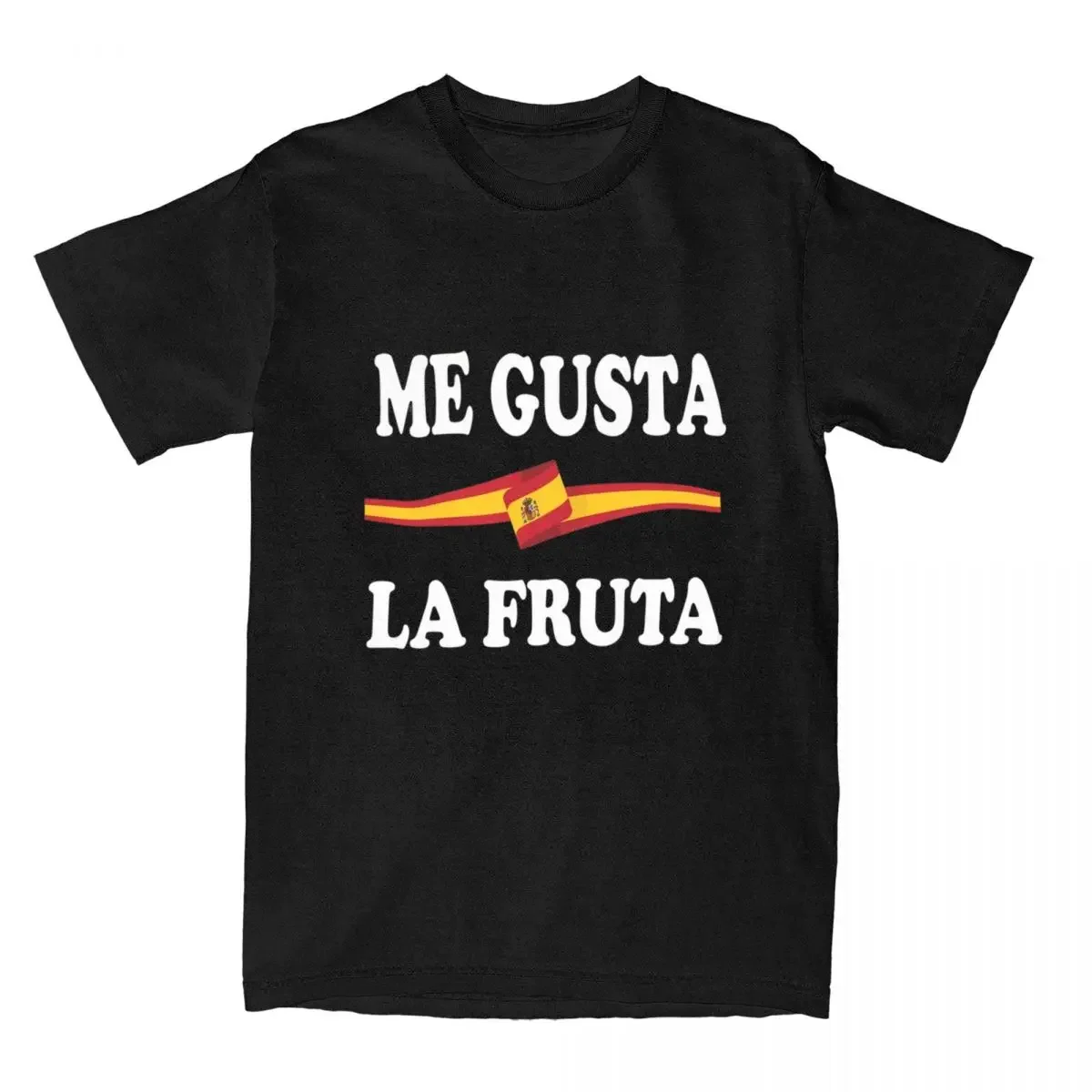 Мужская и женская футболка с надписью «Me Gusta La Fruta ayuse sancheс», испанская футболка с надписью «I Like фрукты», Винтажная футболка из чистого хлопка с круглым вырезом