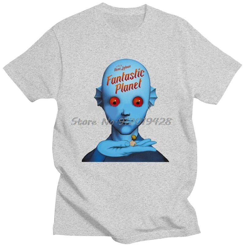 Classic Fantastic Planet T Shirt Homme Cotton Tees Sci Fi Weird Movie Streetwear Alien Tshirt Short Sleeve Graphic T-shirt